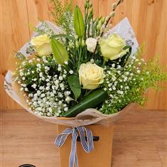 Classic White Hand tied Bouquet